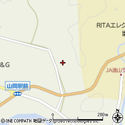 岐阜県恵那市山岡町上手向222周辺の地図