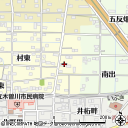 愛知県一宮市北方町曽根村東373周辺の地図