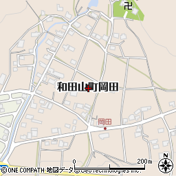 兵庫県朝来市和田山町岡田周辺の地図