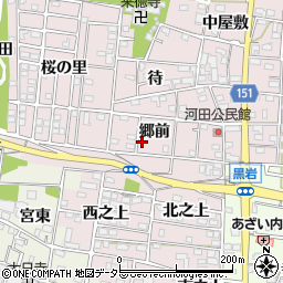 愛知県一宮市浅井町河田郷前36-2周辺の地図