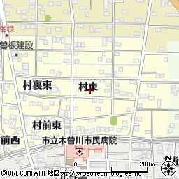 愛知県一宮市北方町曽根村東345周辺の地図