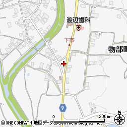 京都府綾部市物部町六地蔵周辺の地図