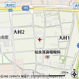 岐阜県大垣市大村周辺の地図