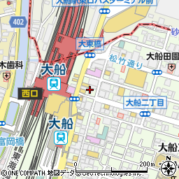 株式会社ハマケイ　大船店周辺の地図