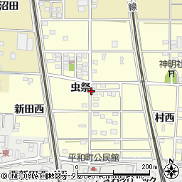 愛知県一宮市北方町曽根虫祭周辺の地図