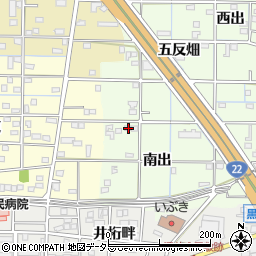 愛知県一宮市更屋敷南出5周辺の地図