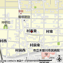 愛知県一宮市北方町曽根村裏東周辺の地図