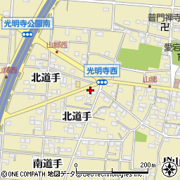 愛知県一宮市光明寺北道手200周辺の地図