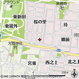 愛知県一宮市浅井町河田桜の里186周辺の地図