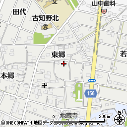 愛知県江南市勝佐町東郷周辺の地図