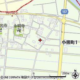 岐阜県羽島市小熊町西小熊1368周辺の地図