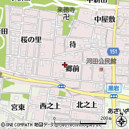 愛知県一宮市浅井町河田周辺の地図