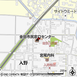 金田公民館周辺の地図