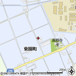 島根県出雲市東園町周辺の地図