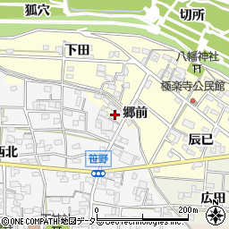 愛知県一宮市浅井町極楽寺郷前134周辺の地図