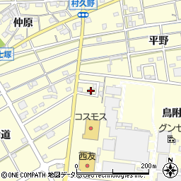 愛知県江南市村久野町鳥附21周辺の地図