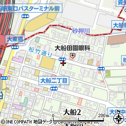 ぷりずむ館大船店周辺の地図