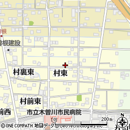 愛知県一宮市北方町曽根村東282周辺の地図