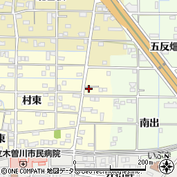愛知県一宮市北方町曽根村東254周辺の地図