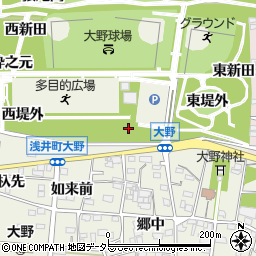 愛知県一宮市浅井町大野中堤外周辺の地図