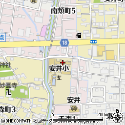 大垣市立安井小学校周辺の地図