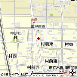 愛知県一宮市北方町曽根村東325周辺の地図