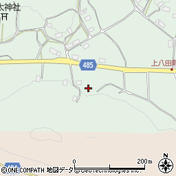 京都府綾部市上八田町（迫ノ上）周辺の地図