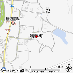 京都府綾部市物部町周辺の地図