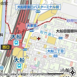 松屋大船店周辺の地図