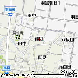愛知県犬山市羽黒細目周辺の地図