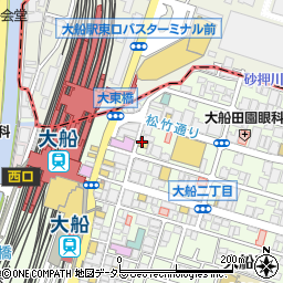 松屋 大船店周辺の地図