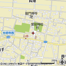 愛知県一宮市光明寺山屋敷周辺の地図