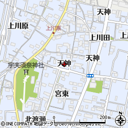 愛知県一宮市木曽川町里小牧天神周辺の地図