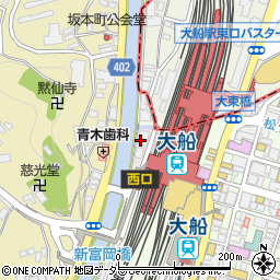 河合塾マナビス大船校周辺の地図
