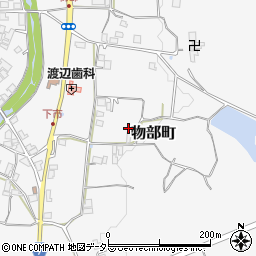 京都府綾部市物部町高屋周辺の地図