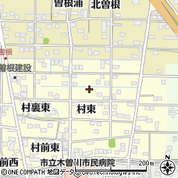 愛知県一宮市北方町曽根周辺の地図