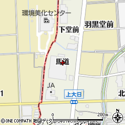 愛知県犬山市羽黒馬道周辺の地図