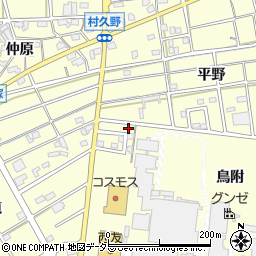 愛知県江南市村久野町鳥附4周辺の地図