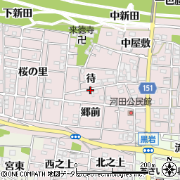 愛知県一宮市浅井町河田郷前周辺の地図