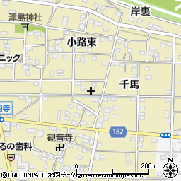 愛知県一宮市光明寺小路東100周辺の地図