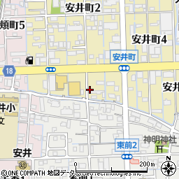 岐阜県大垣市安井町2丁目14周辺の地図