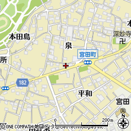愛知県江南市宮田町泉256周辺の地図