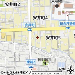 岐阜県大垣市安井町4丁目11周辺の地図