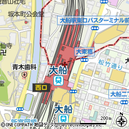 みずほ銀行大船駅北改札 ＡＴＭ周辺の地図