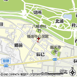 愛知県一宮市浅井町極楽寺郷内周辺の地図