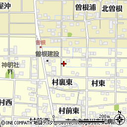 愛知県一宮市北方町曽根村東308周辺の地図