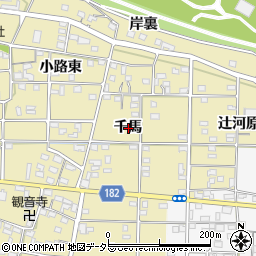 愛知県一宮市光明寺千馬周辺の地図