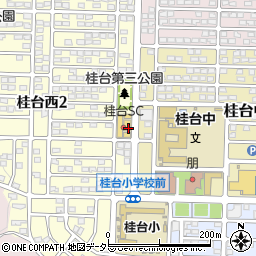 桂台獣医科医院周辺の地図