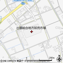出雲総合地方卸売市場　株式会社山京・出雲支店周辺の地図