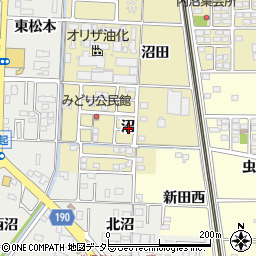 愛知県一宮市北方町北方沼周辺の地図